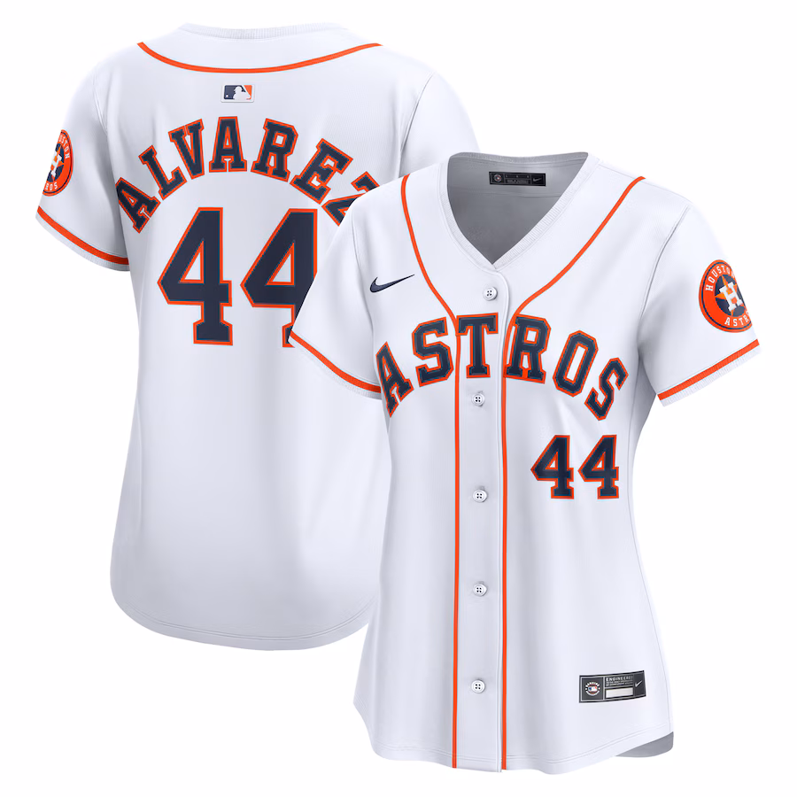 Women's Houston Astros Yordan Alvarez Nike White Home Limited Jersey