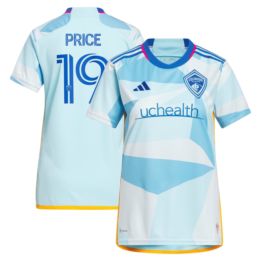 Women's Colorado Rapids Jack Price adidas Light Blue 2023 New Day Kit Replica Jersey