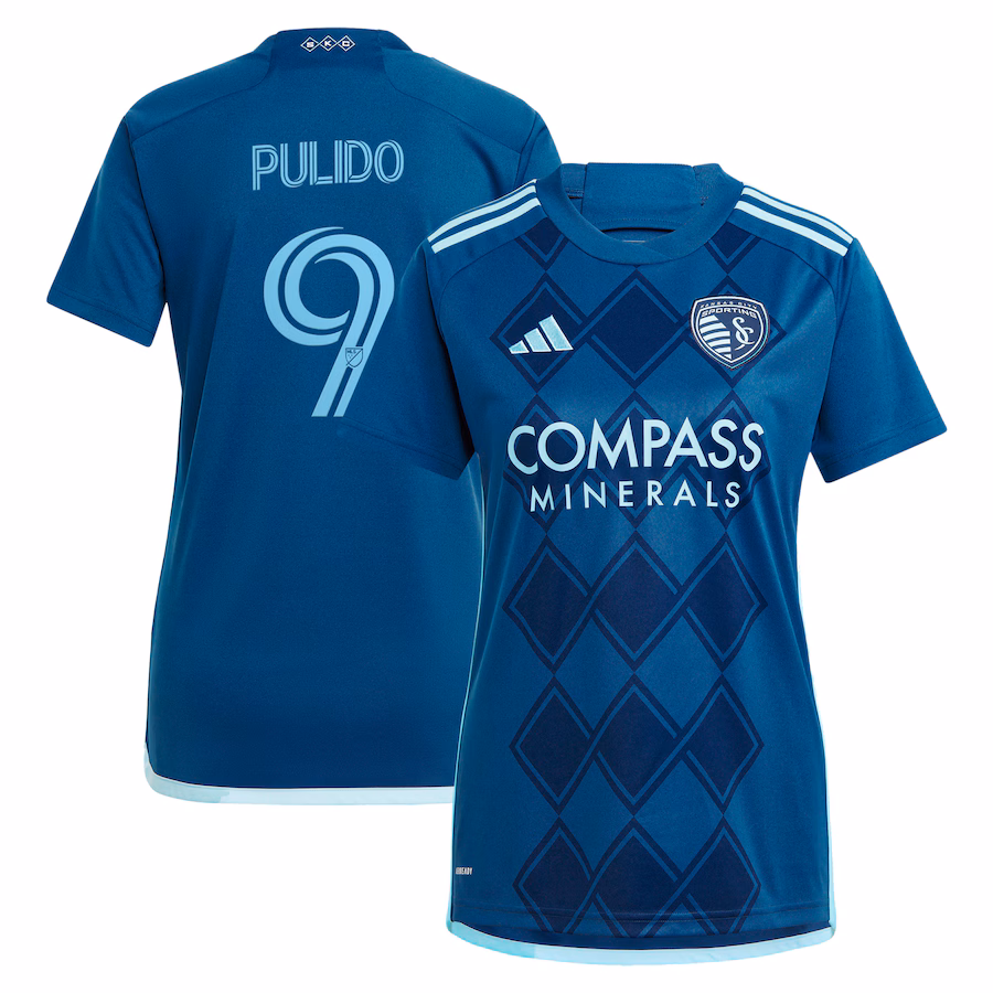 Women's Sporting Kansas City Alan Pulido adidas Navy 2024 Diamonds Our Forever Replica Player Jersey