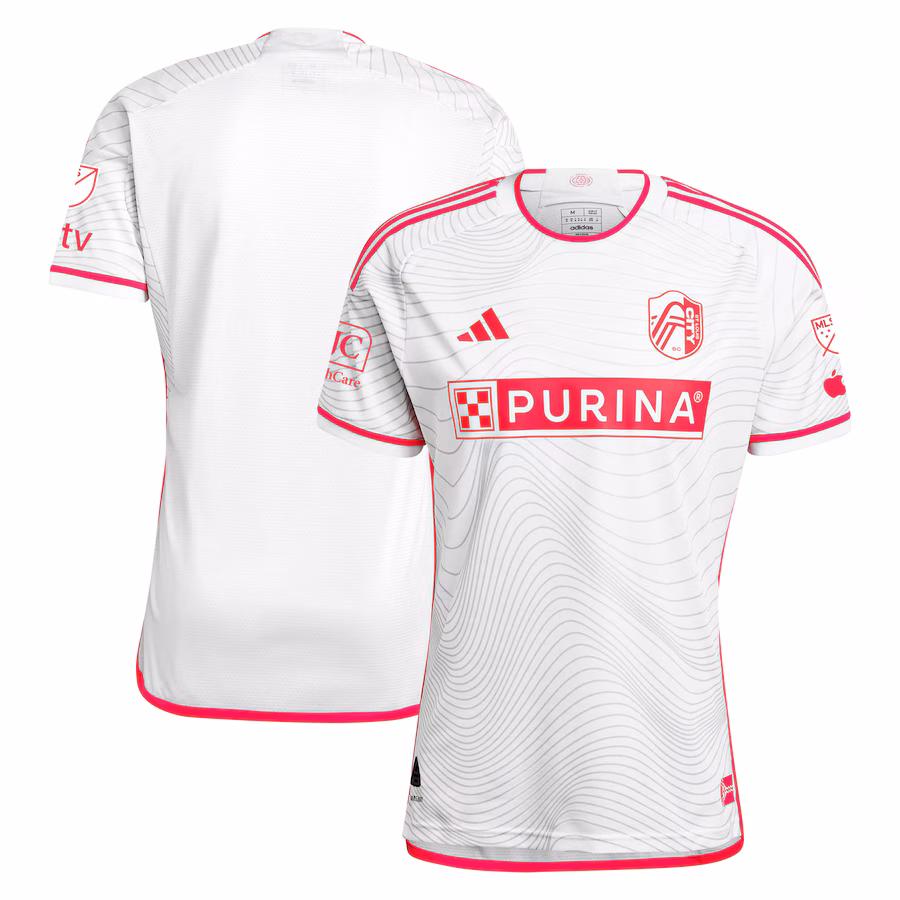 Men's St. Louis City SC  adidas White 2024 The Confluence Kit Authentic Jersey