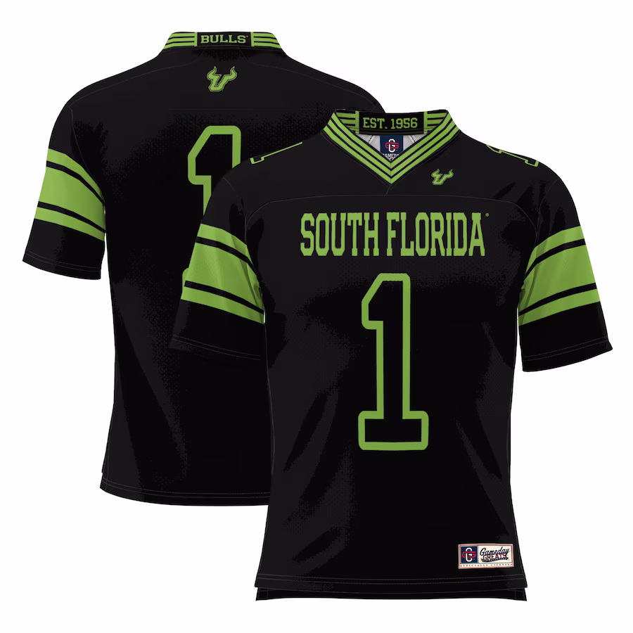 #1 South Florida Bulls GameDay Greats Youth Football Jersey - Black