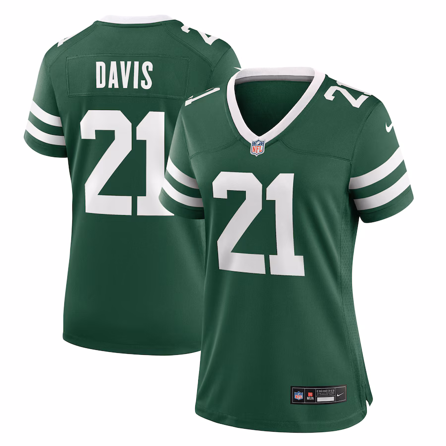 Women's New York Jets Ashtyn Davis Nike Legacy Green Team Game Jersey