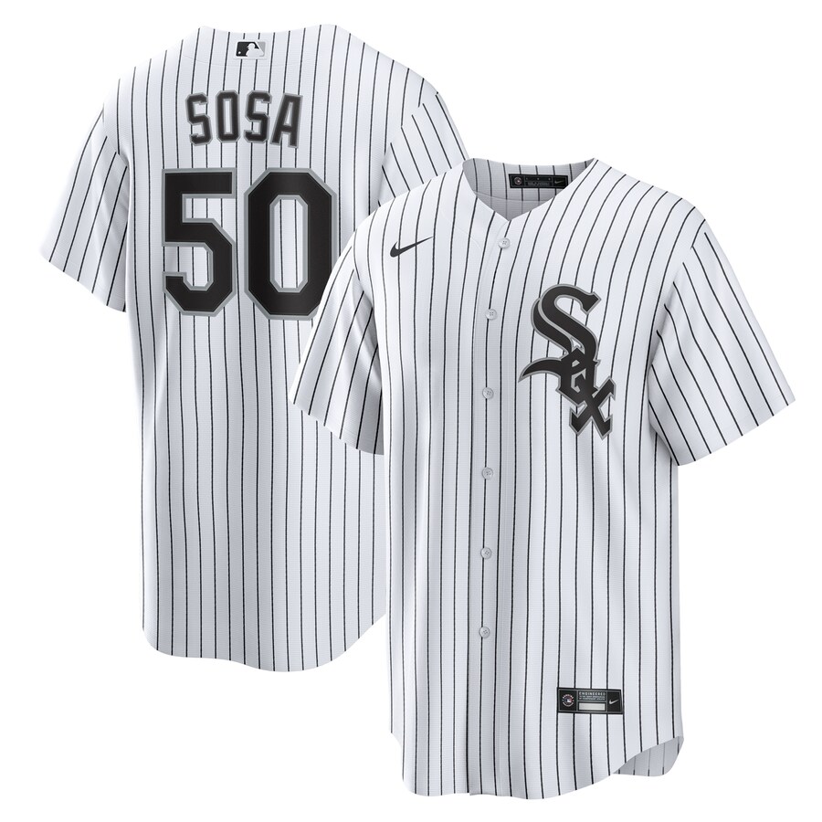 Men's Chicago White Sox Lenyn Sosa Nike White Home Replica Jersey