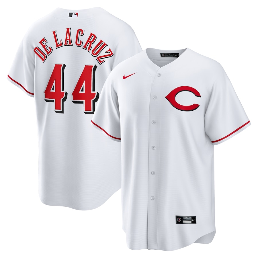 Men's Cincinnati Reds Elly De La Cruz Nike White Alternate 2 Replica Jersey
