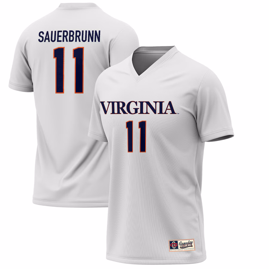 Youth GameDay Greats Becky Sauerbrunn White Virginia Cavaliers Lightweight Alumni Soccer Jersey