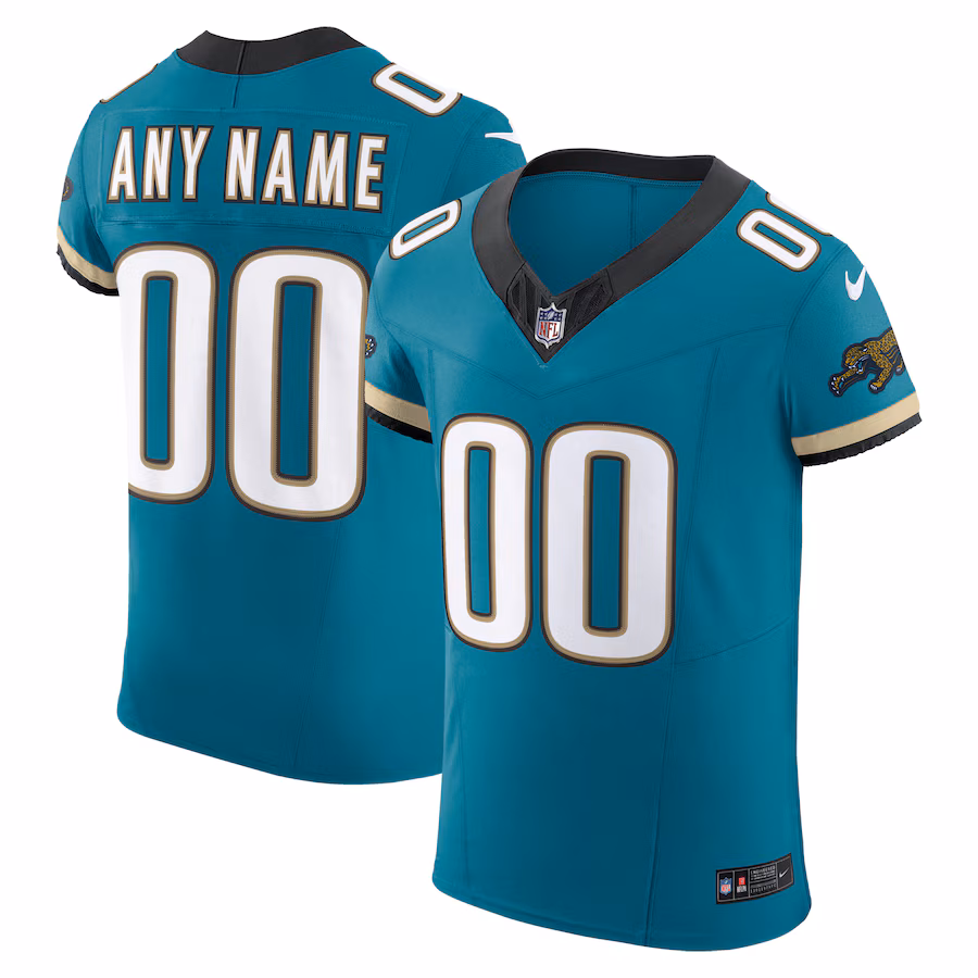 Men's Jacksonville Jaguars Nike  Teal Alternate Vapor F.U.S.E. Elite Custom Jersey