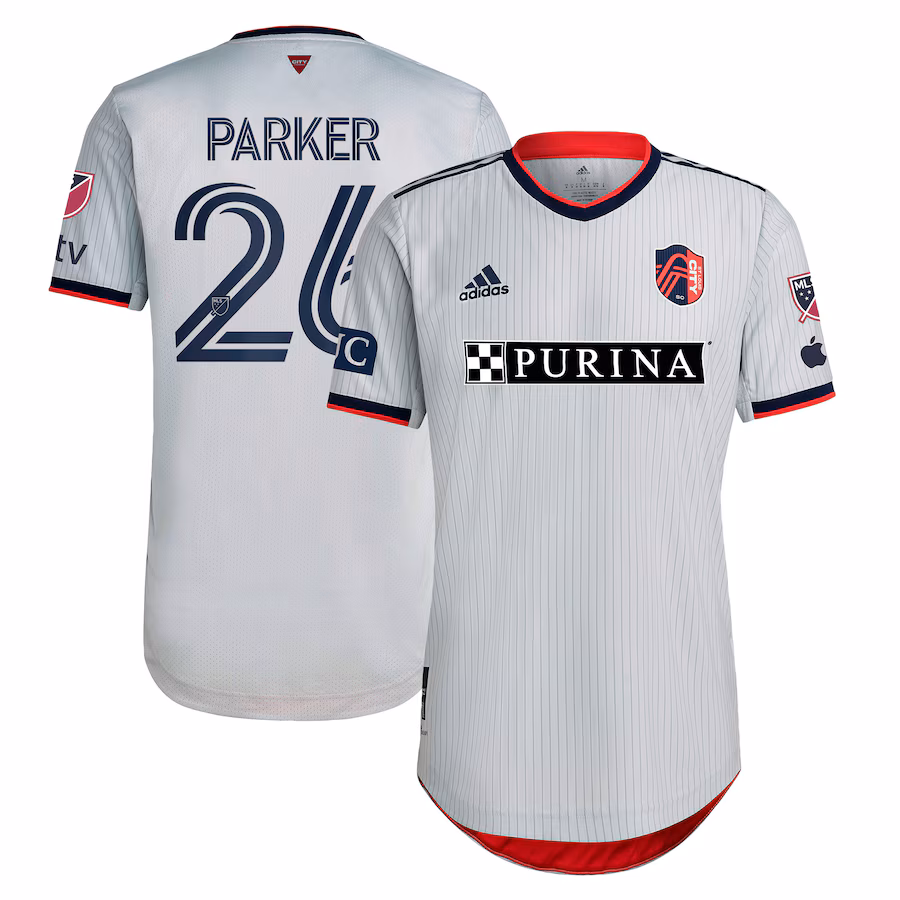 Men's St. Louis City SC Tim Parker adidas Gray 2023 The Spirit Kit Authentic Jersey