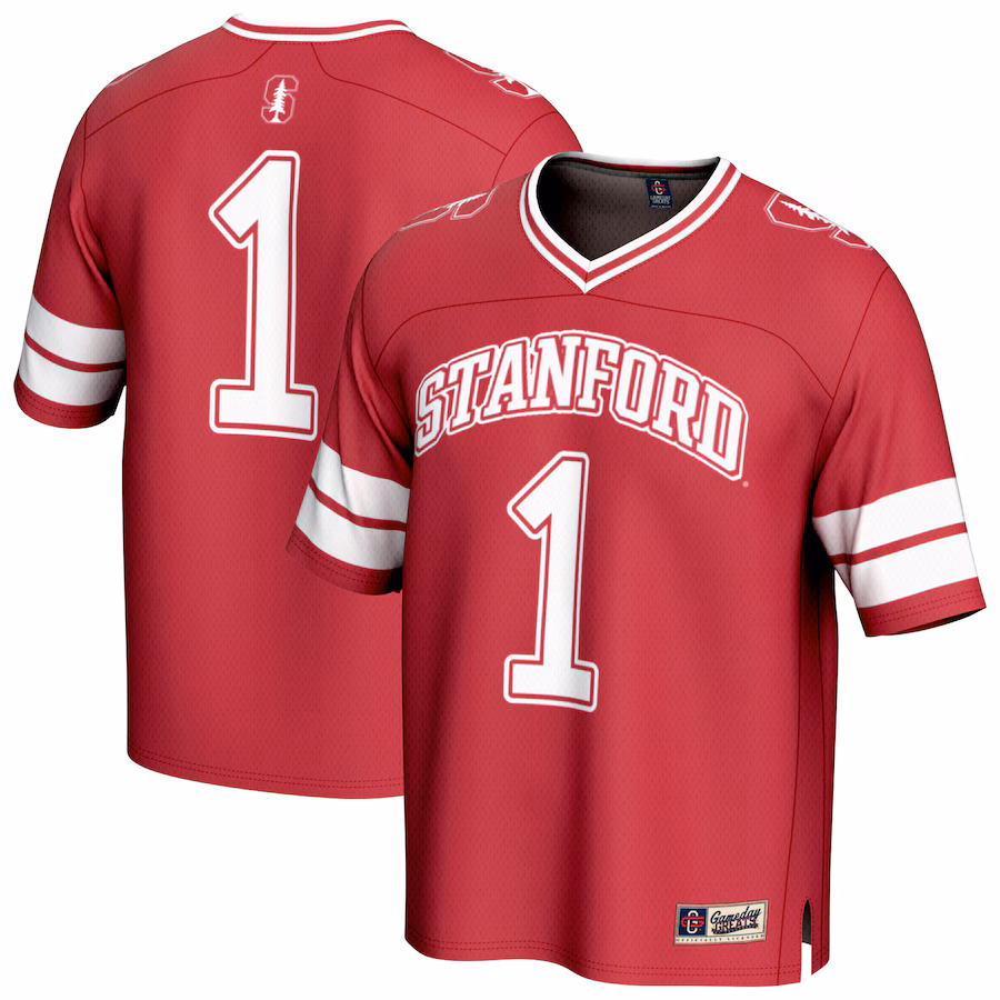 Unisex GameDay Greats #1 Cardinal Stanford Cardinal Collegiate Football Fashion Jersey