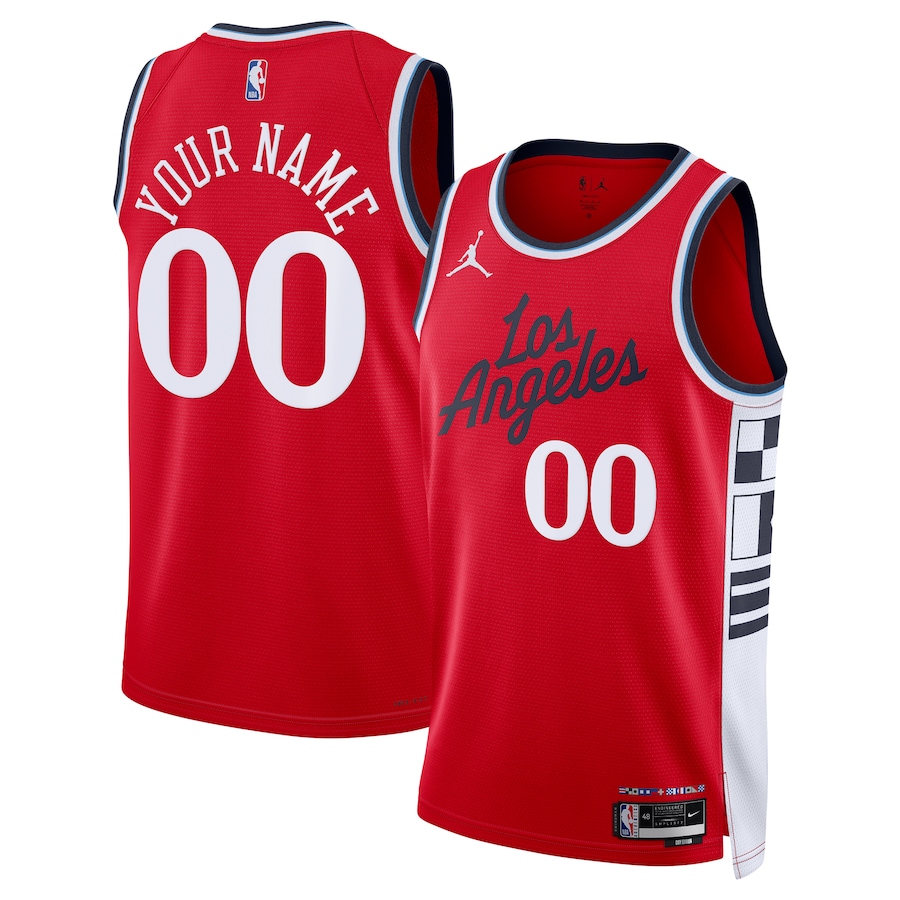 Unisex LA Clippers Jordan Brand Red 2024/25 Custom Swingman Jersey - Statement Edition
