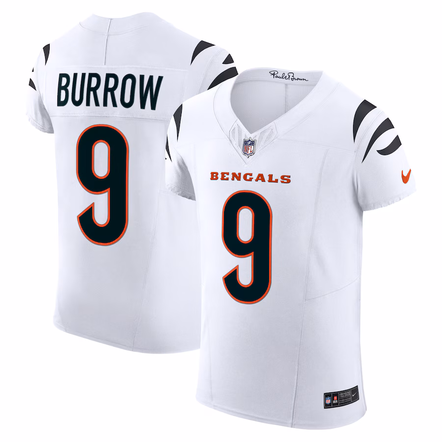 Men's Cincinnati Bengals Joe Burrow Nike White  Vapor F.U.S.E. Elite Jersey