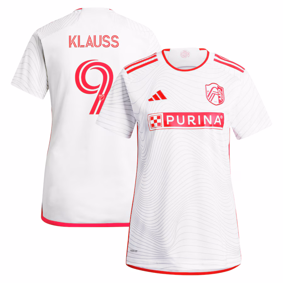 Women's St. Louis City SC João Klauss adidas White 2024 The Confluence Kit Replica Player Jersey