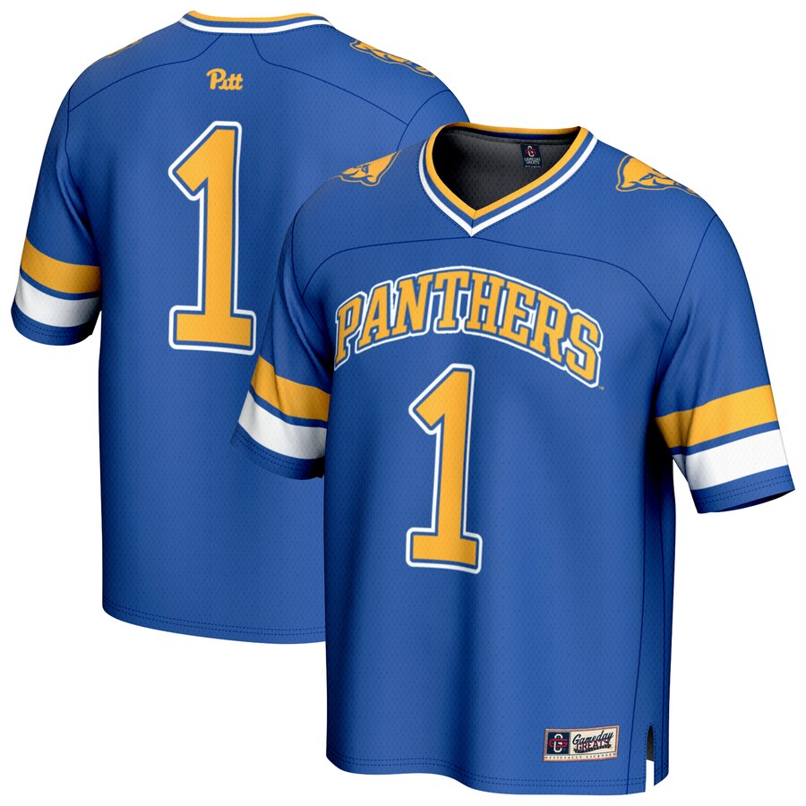 Youth GameDay Greats #1 Royal Pitt Panthers Lightweight Collegiate Football Fashion Jersey