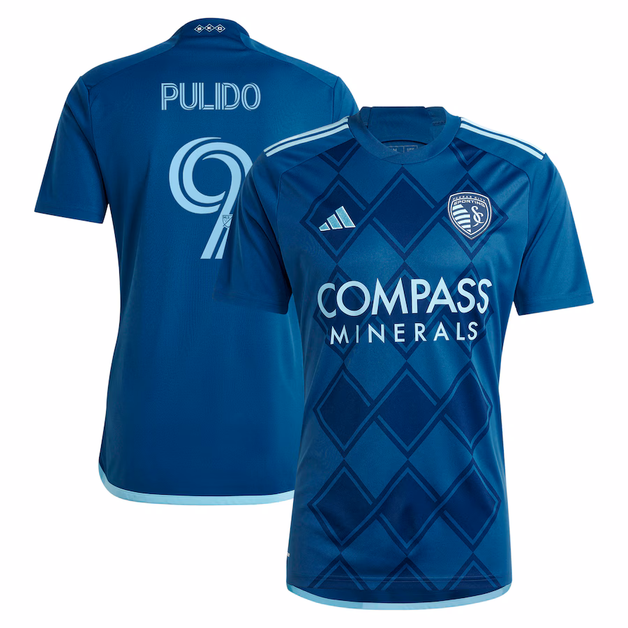 Men's Sporting Kansas City Alan Pulido adidas Navy 2024 Diamonds Our Forever Replica Player Jersey