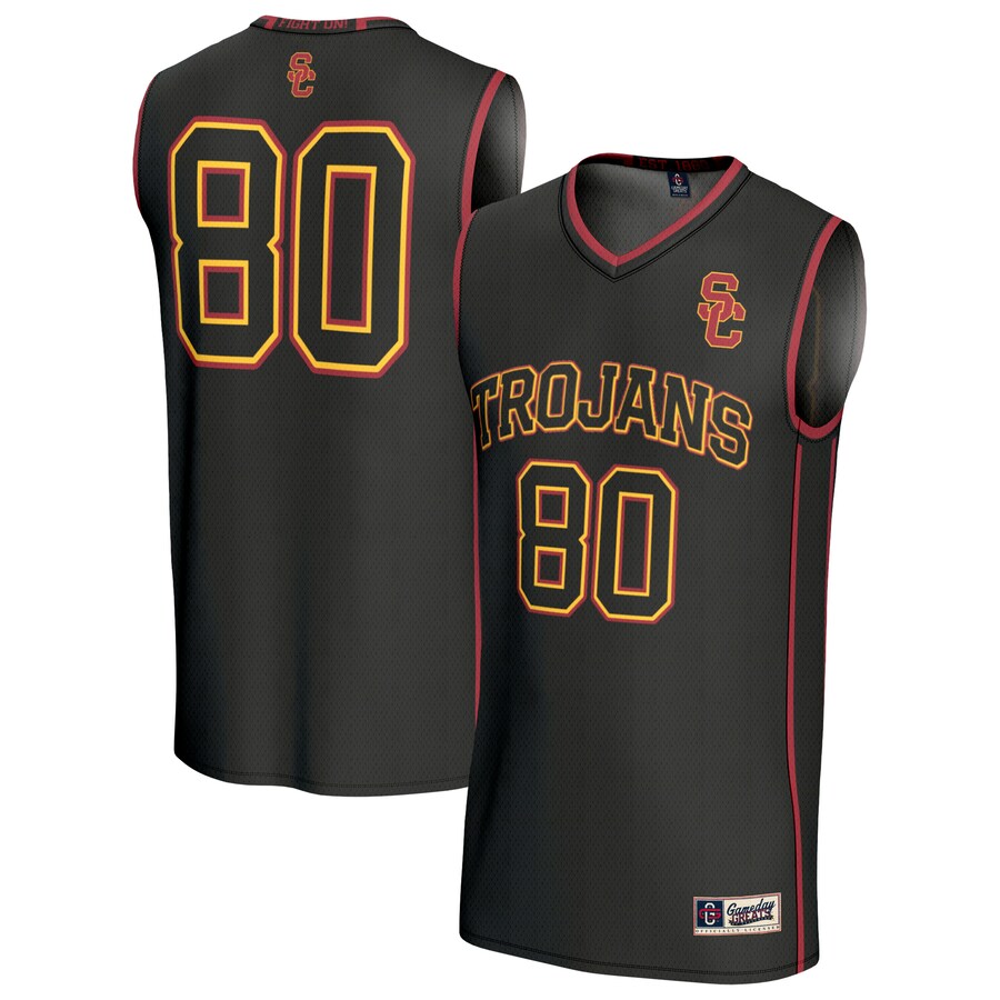 Youth GameDay Greats #80 Black USC Trojans Lightweight Basketball Fashion Jersey