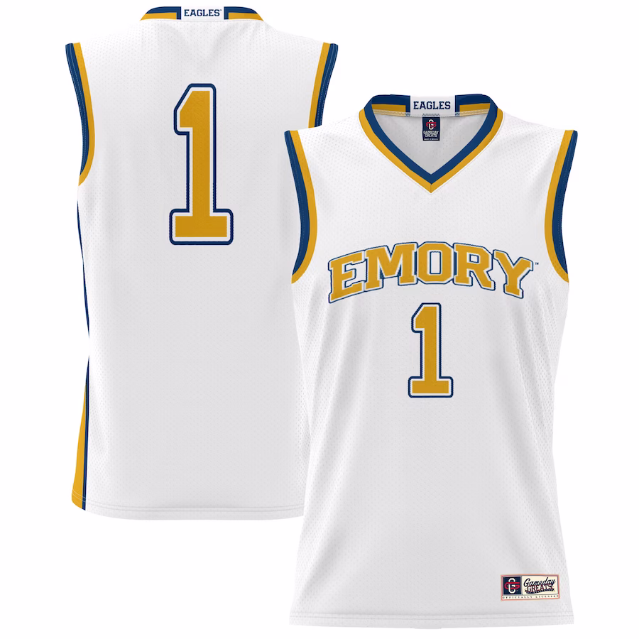 #1 Emory Eagles GameDay Greats Unisex Lightweight Basketball Jersey - White