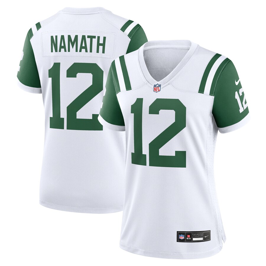 Women's New York Jets Joe Namath Nike White Classic Alternate Retired Player Game Jersey