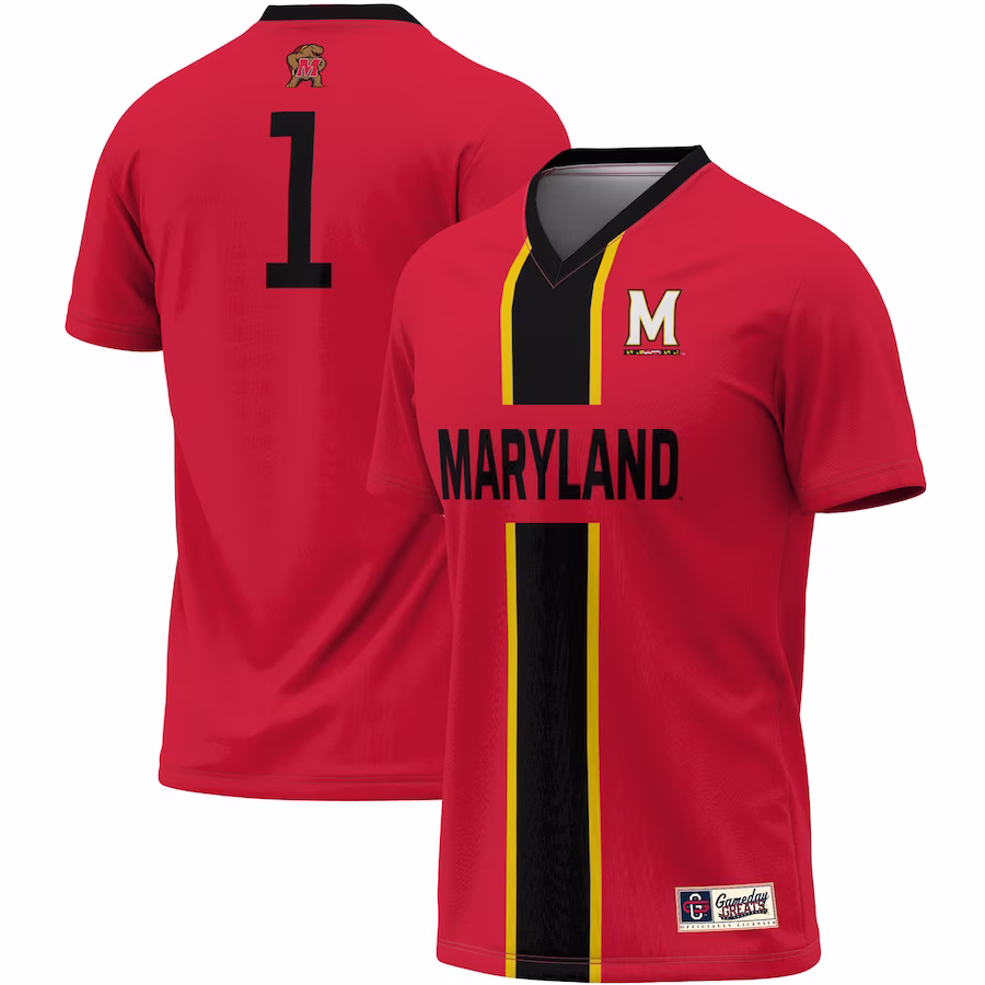 #1 Maryland Terrapins ProSphere Unisex Lightweight Soccer Jersey - Red
