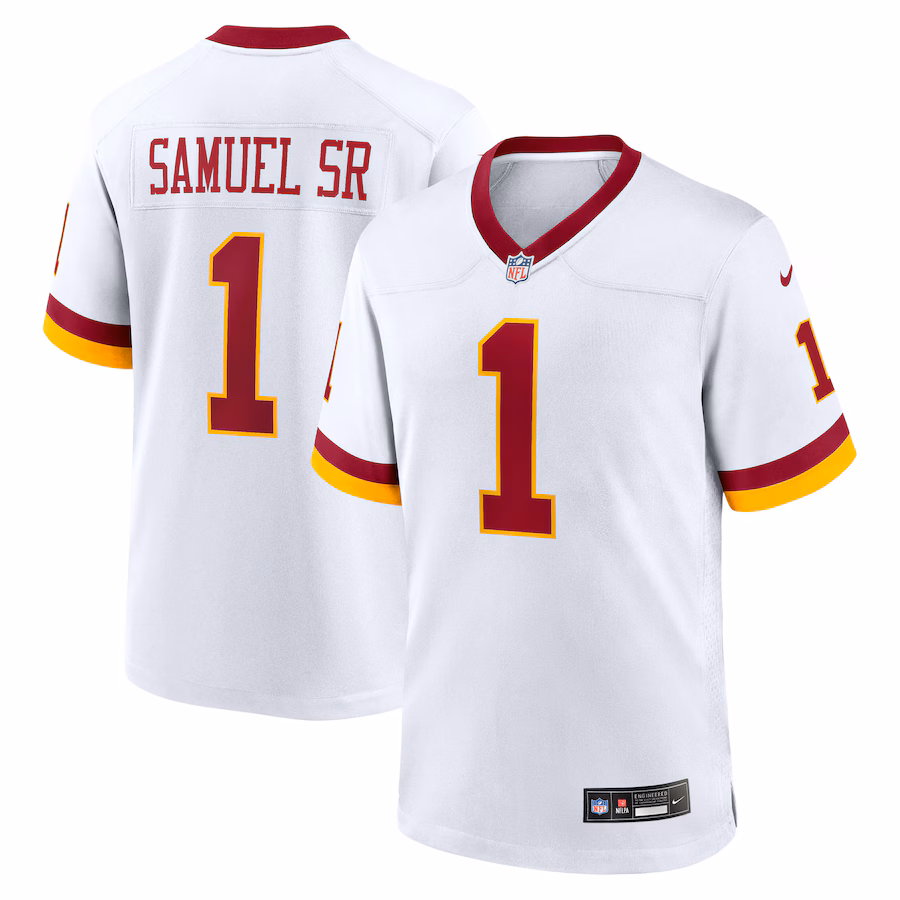 Men's Washington Commanders Deebo Samuel Sr Nike White Game Super Bowl Era Jersey