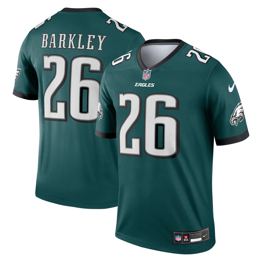 Men's Philadelphia Eagles Saquon Barkley Nike Midnight Green Legend Player Performance Top