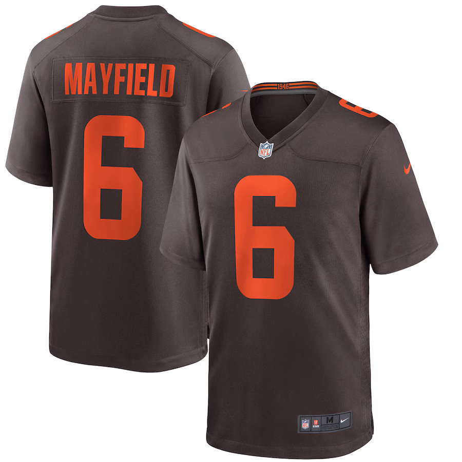 Men's Cleveland Browns Baker Mayfield Nike Brown Alternate Game Jersey
