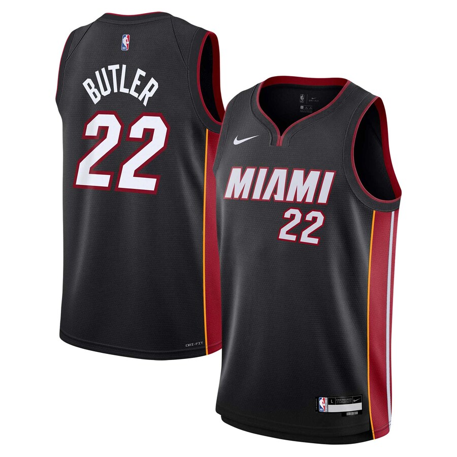 Youth Miami Heat Jimmy Butler Nike Black Swingman Jersey - Icon Edition