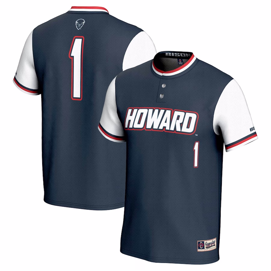 #1 Howard Bison GameDay Greats Youth Lightweight Softball Jersey - Navy