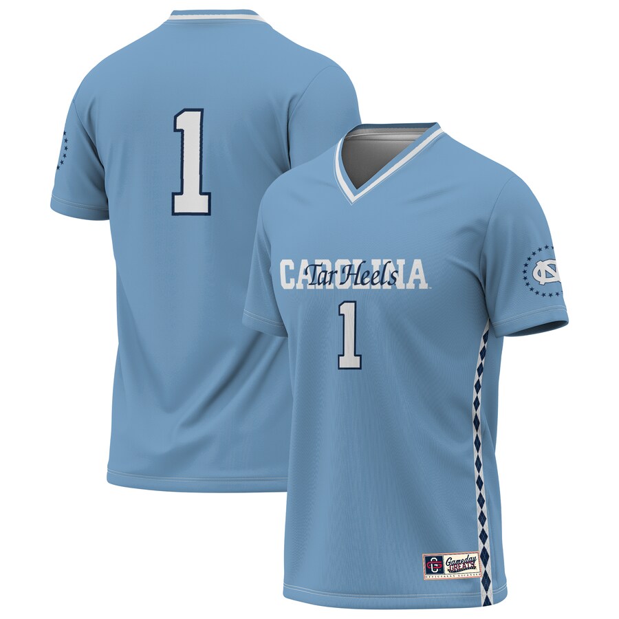 Youth GameDay Greats  Carolina Blue North Carolina Tar Heels 2024 NCAA Women's Soccer National Champions Lightweight Fashion Jersey