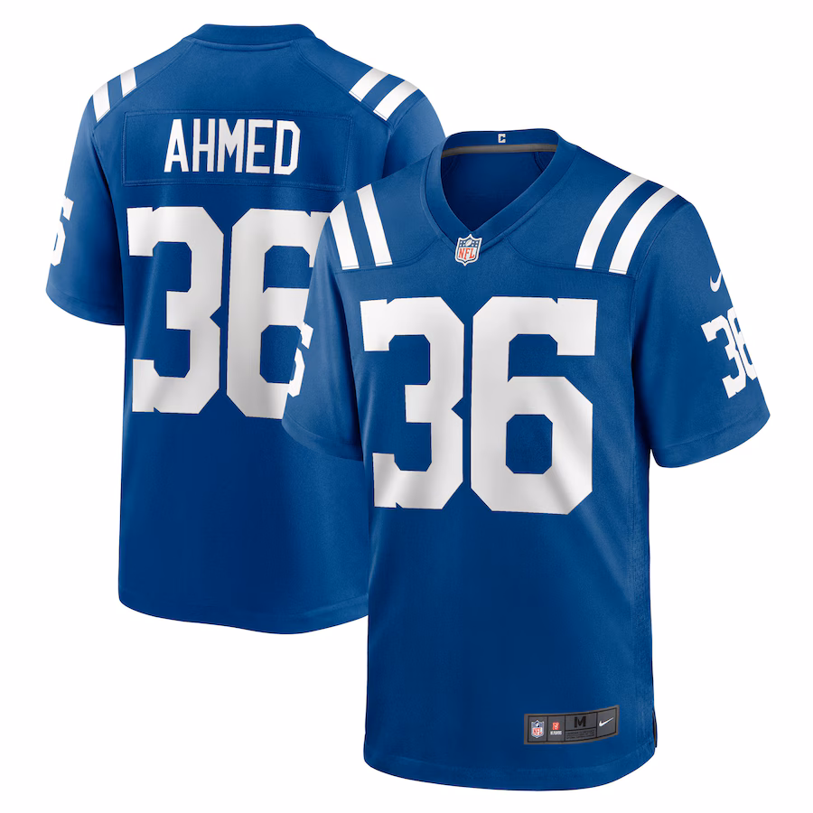 Men's Indianapolis Colts Salvon Ahmed Nike Royal Team Game Jersey