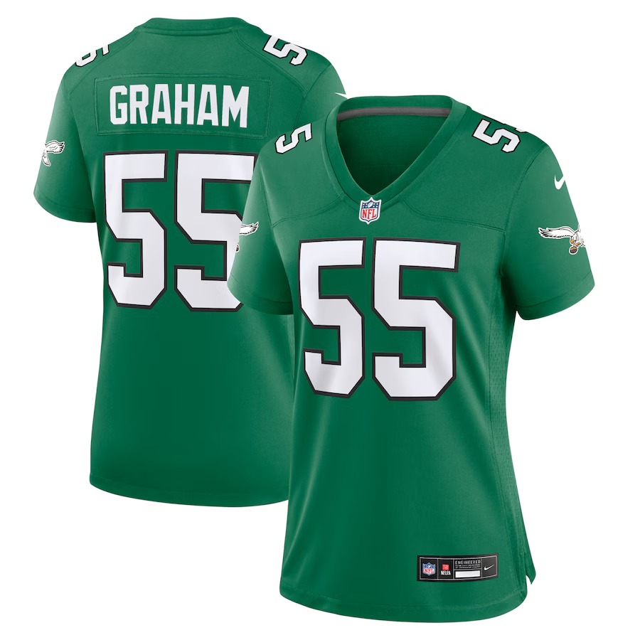 Women's Philadelphia Eagles Brandon Graham Nike Kelly Green Alternate Game Jersey
