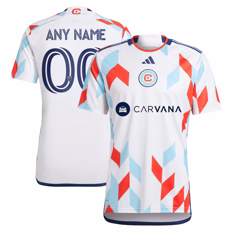 Men's Chicago Fire  adidas White 2024 A Kit For All Replica Custom Jersey