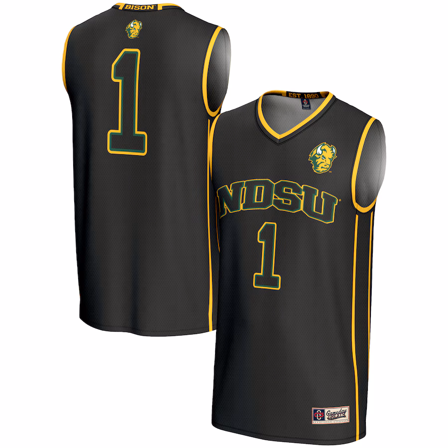 Unisex GameDay Greats #1 Black NDSU Bison Lightweight Basketball Jersey
