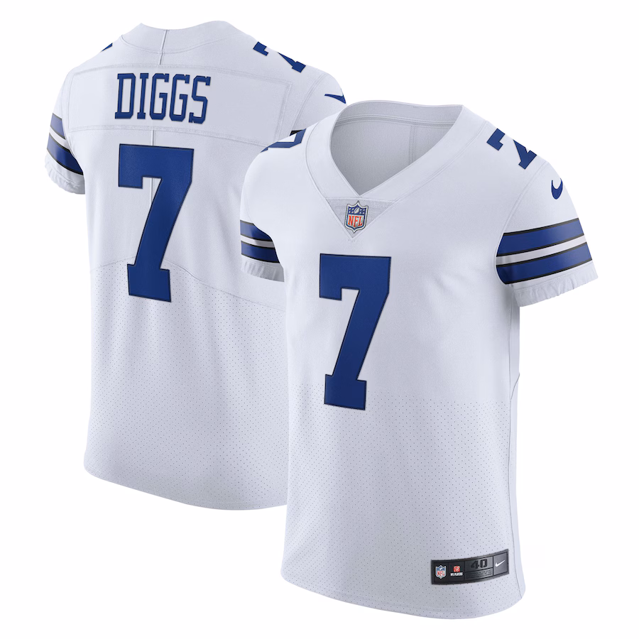 Men's Dallas Cowboys Trevon Diggs Nike White Vapor Elite Jersey