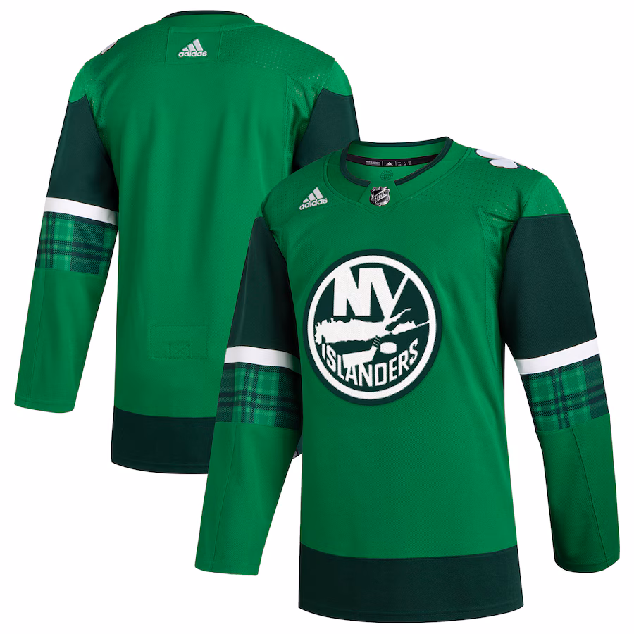 Men's New York Islanders adidas Kelly Green 2023 St. Patrick's Day Primegreen Authentic Jersey