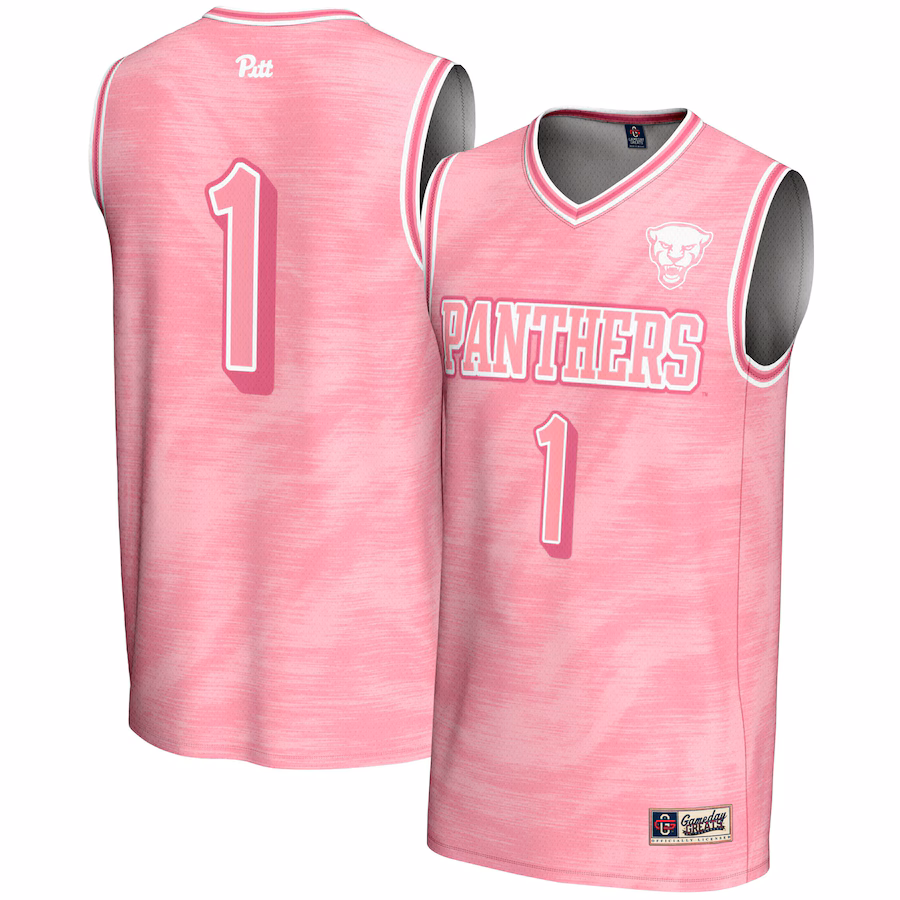 Youth GameDay Greats #1 Pink Pitt Panthers Lightweight Basketball Fashion Jersey