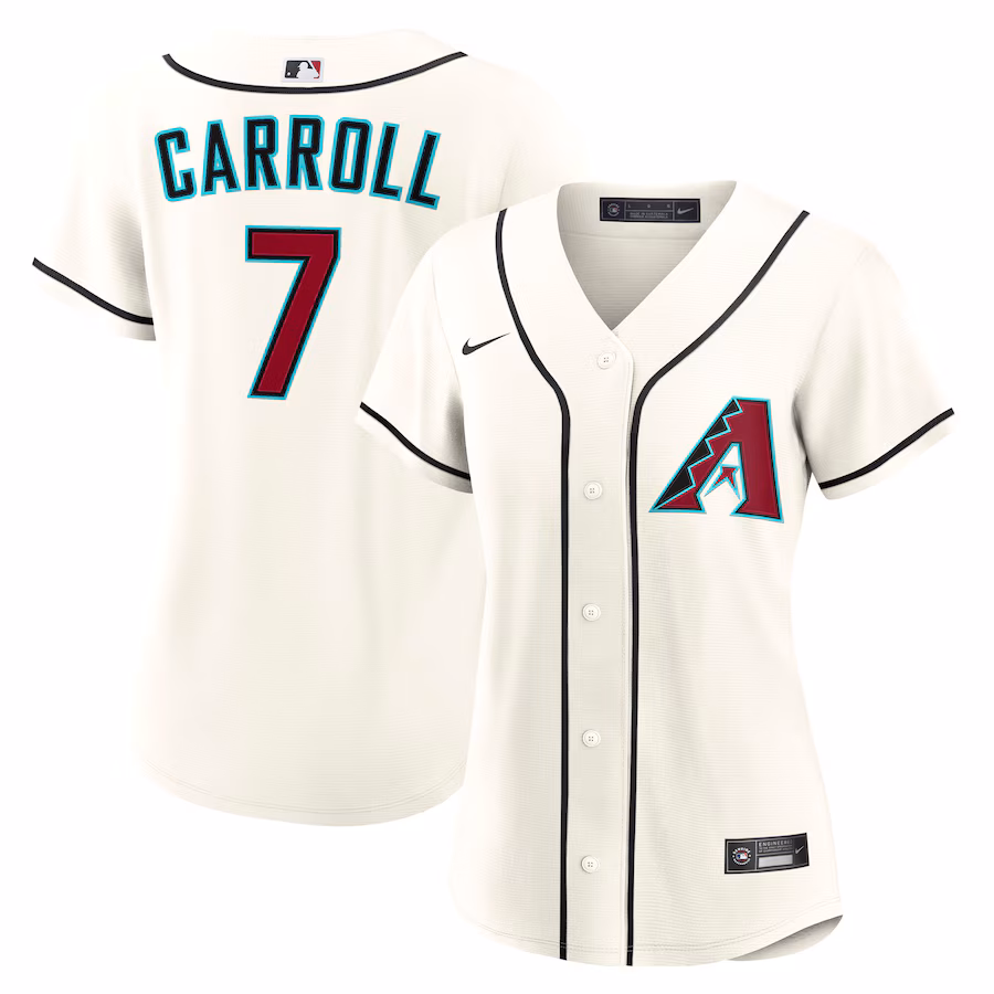 Women's Arizona Diamondbacks Corbin Carroll Nike Cream Home Replica Jersey