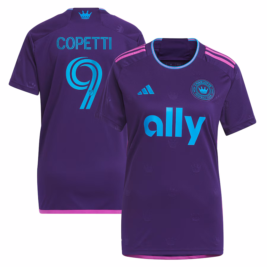 Women's Charlotte FC Enzo Copetti adidas Purple 2023 Crown Jewel Kit Replica Jersey