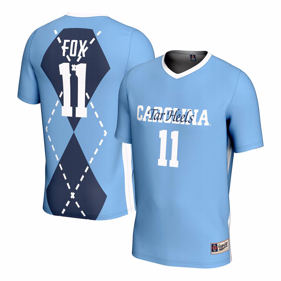 Unisex GameDay Greats Emily Fox Carolina Blue North Carolina Tar Heels Women's Soccer Fashion Jersey