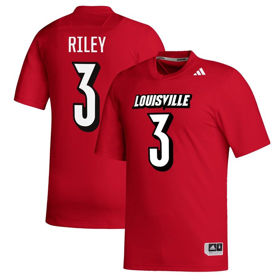 Men's adidas Quincy Riley Red Louisville Cardinals Replica Football Alumni Jersey