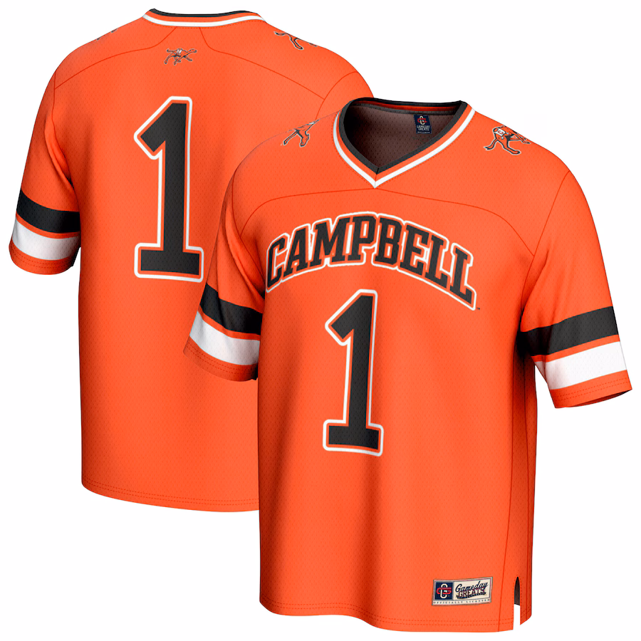 GameDay Greats #1 Orange Campbell Fighting Camels Lightweight Collegiate Football Fashion Jersey