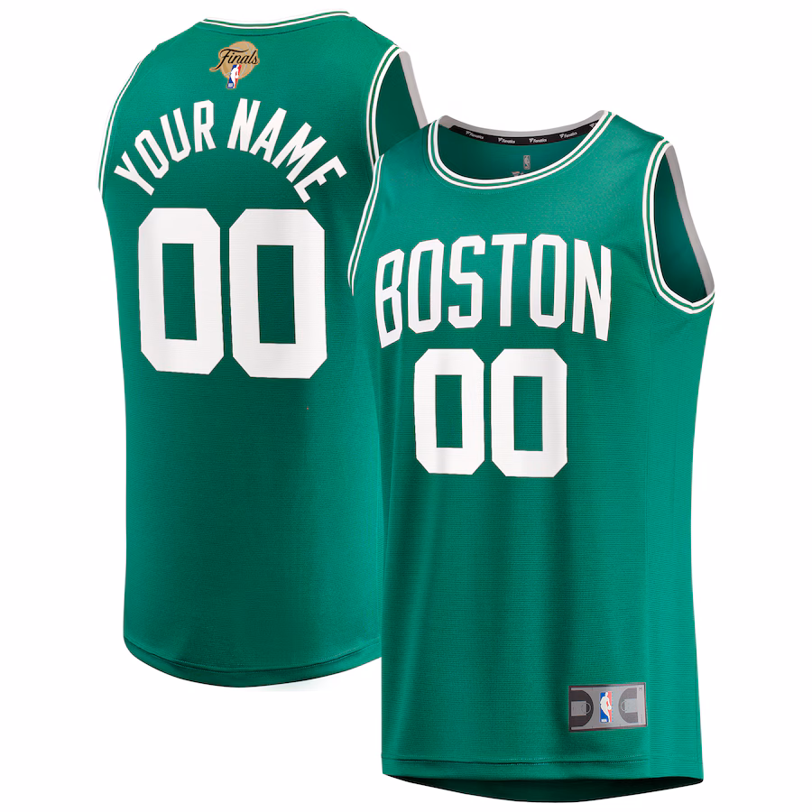 Youth Boston Celtics  Fanatics Kelly Green 2024 NBA Finals Custom Fast Break Jersey - Icon Edition