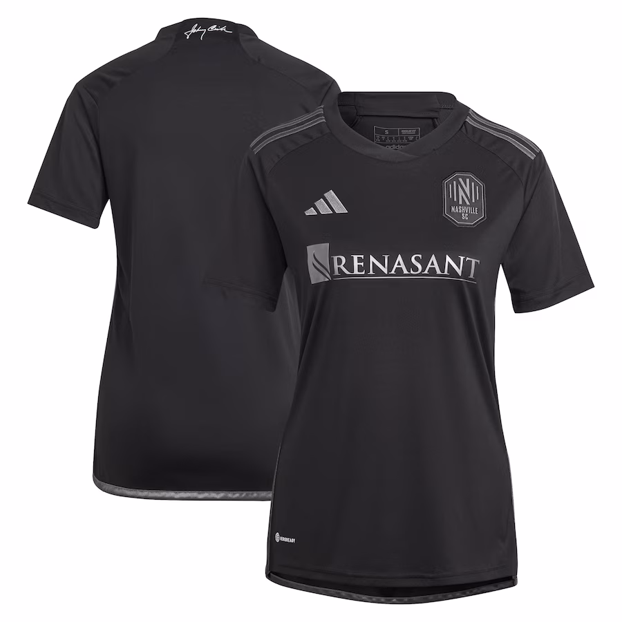 Women's Nashville SC adidas Black 2023 Man In Black Kit Replica Jersey