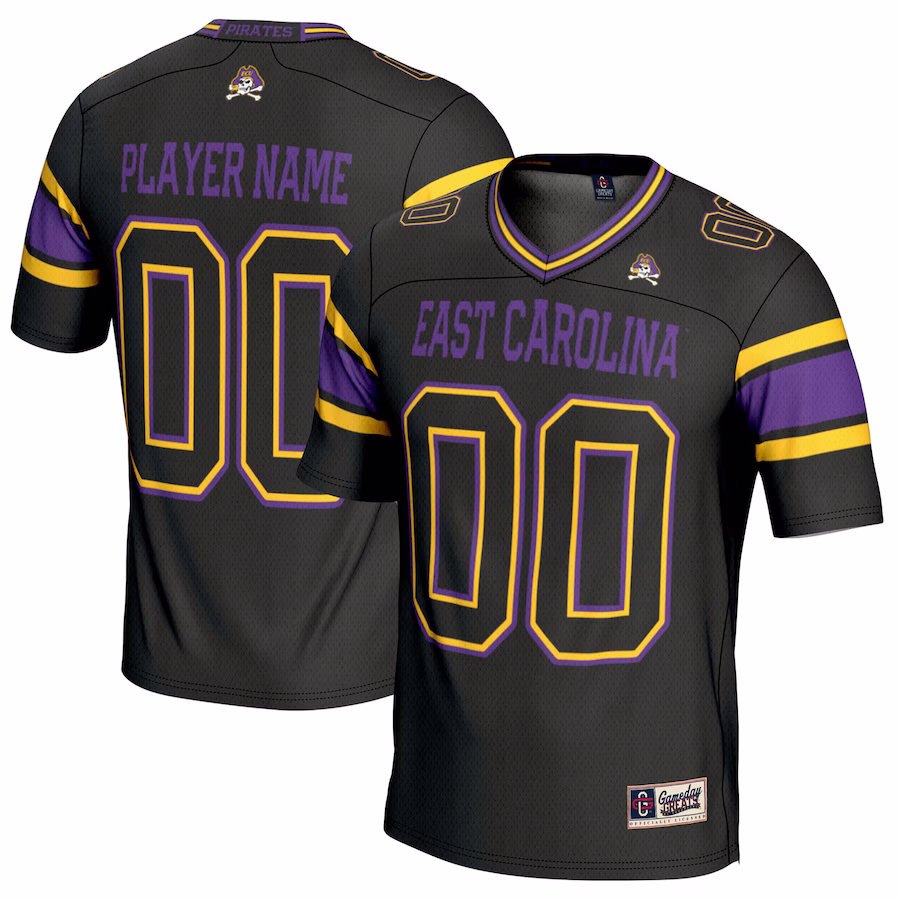 ECU Pirates GameDay Greats Youth NIL Pick-A-Player Football Jersey - Black