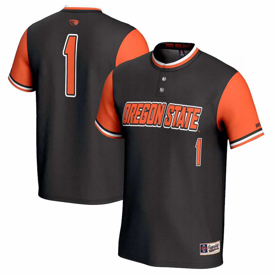 Unisex GameDay Greats #1 Black Oregon State Beavers Softball Fashion Jersey