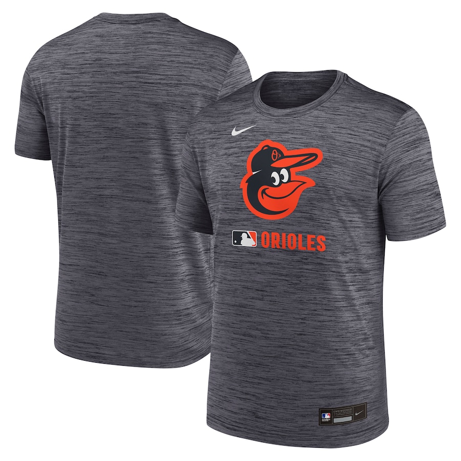 Men's Baltimore Orioles Nike Black Authentic Collection Velocity Performance Practice T-Shirt