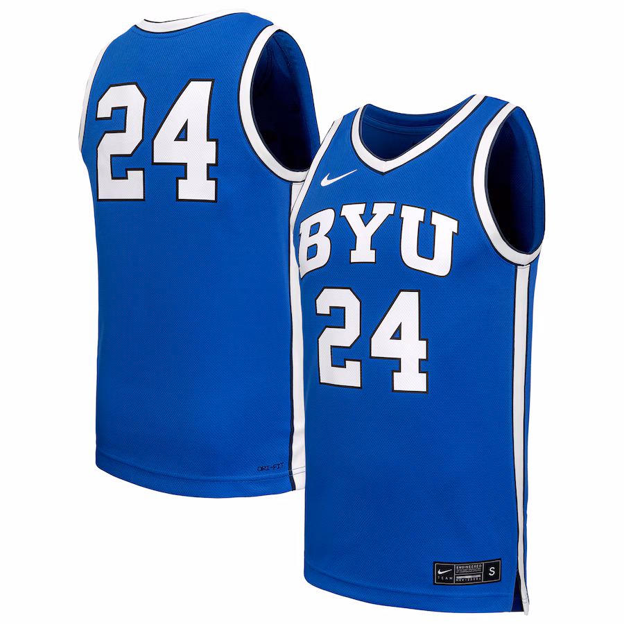 Men's Nike  Royal BYU Cougars  Replica Basketball Jersey