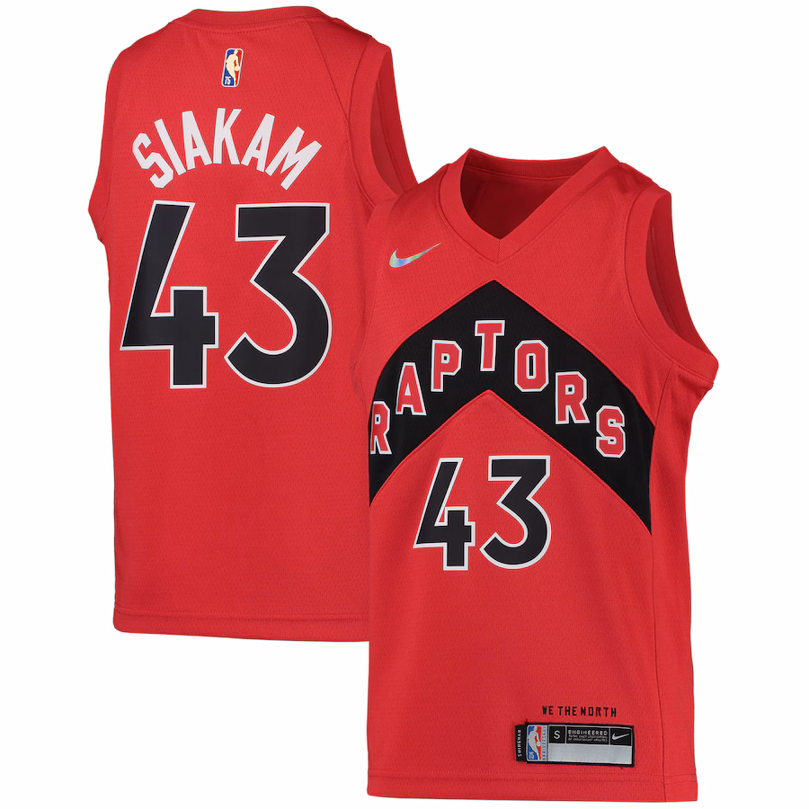 Youth Toronto Raptors Pascal Siakam Nike Red 2021/22 Diamond Swingman Jersey - Icon Edition