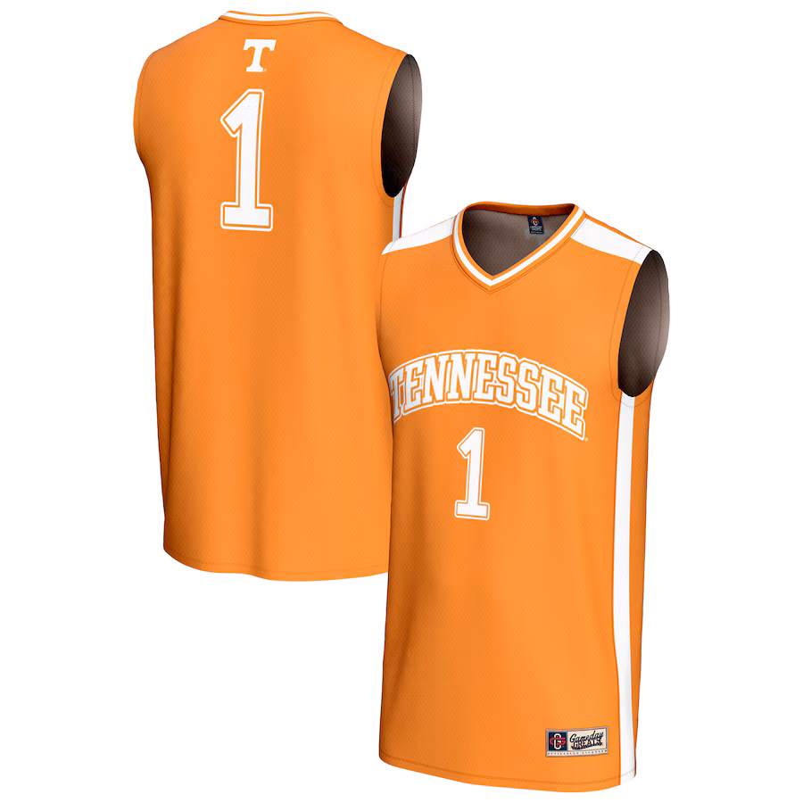 Youth GameDay Greats #1 Tennessee Orange Tennessee Volunteers Lightweight Collegiate Basketball Fashion Jersey