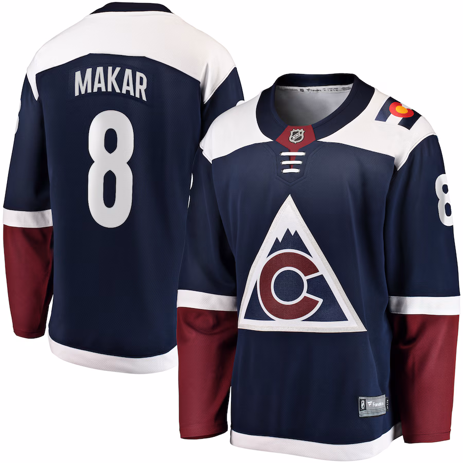 Men's Colorado Avalanche Cale Makar Fanatics Navy Alternate Premier Breakaway Player Jersey
