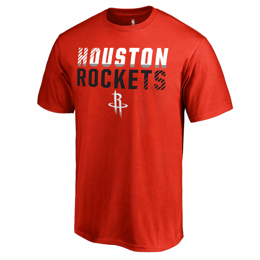 Men's Houston Rockets Red Fade Out T-Shirt