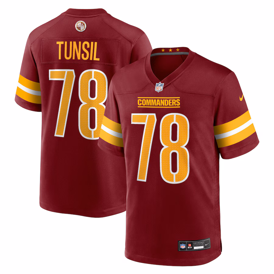 Men's Washington Commanders Laremy Tunsil Nike Burgundy Team Game Jersey